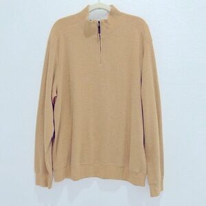 NWT-Tasso Elba 100% Cotton XL Quarter Zip Mock Turtleneck